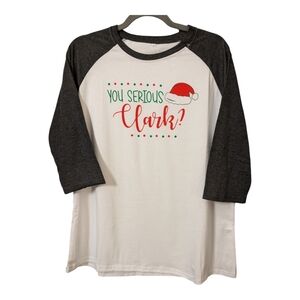 You Serious Clark Large Unbranded Raglan T-shirt NWOT